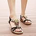 Bohemia Sweet Sandals,Clearance! AgrinTol Women's Fashion Sweet Beaded Clip Toe Flats Bohemian Herringbone Sandals