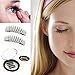 Magnetic False Eyelashes [No Glue] - 3D Handmade Reusable Fiber Lashes Extension - Ultra Soft & Natural Look (8 Pieces) (Black)