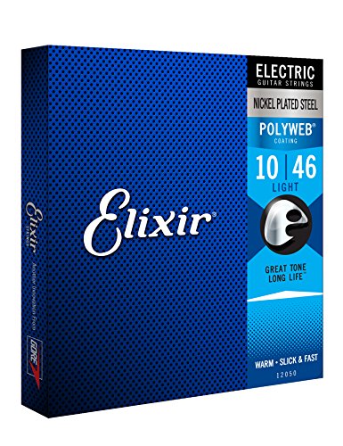 Elixir Strings Electric Guitar Strings w POLYWEB Coating, Light (.010-.046)