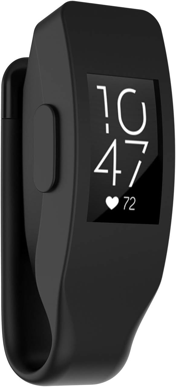 Unodrm Compatible for Fitbit Inspire Clip/Inspire HR Clip/ACE 2 / Inspire 2 Holder Silicone Case Cover Replacement Accessories Clip Clasp Strap Black