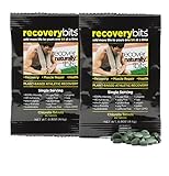 RECOVERYbits Chlorella Algae Tablets Organically Grown, Cracked Cell Wall, Non-GMO, vegan, paleo, ketogenic, raw. 100% pure green Chlorella Pyrensoidosa, a plant-based, 2 Single Servings