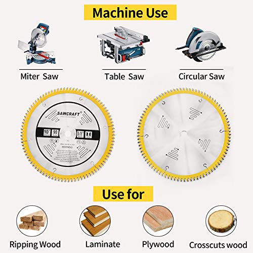 Sawcraft 10 Inch Circular Saw Blade ATB Ultra Fine Finishing 90 Teeth