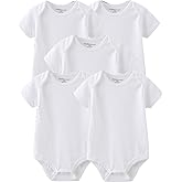 Kiddiezoom newborn Baby Unisex Cotton Bodysuits 0-12 Months Baby Gift 5-pack clothes