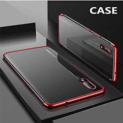 PaceBid Huawei Y9 2019 Case,Colorful Plating Silicone Ultra-thin Soft TPU Cover [Anti-Scratch] [Shock Absorption] [Slim-Fit] for Huawei Y9 2019 - Red