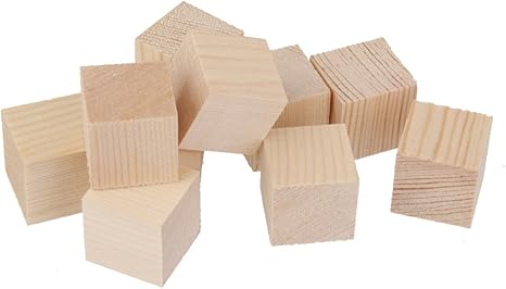 Amazon Co Jp 全3サイズ 立方体 キューブ 天然木 ブロック 工芸品 スクラップ 材料 Diy 50ミリメートル ホーム キッチン
