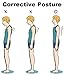 Posture Corrector for Women & Men - Vivibel Adjustable and Comfortable Posture Brace Spinal Shoulder Back Support Posture Trainer for Slouching & Hunching, Pull-belt Design, Include 2 Armpit Pads