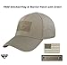 Condor Flex Tactical Cap (Small/Medium - Tan) + US Flag Hook and Loop Patch (Tan)