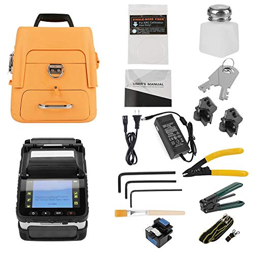 Akozon Fusion Splicer Fiber Optic Welding Splicing Machine Optical Fiber Fusion Splicer AC100V-240V 50/60Hz US Plug(US Plug)