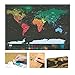 Travel Scratch Off The World Map Deluxe Black Edition With A Scratcher -32.48x23.39 Inches