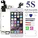 for iPhone 5S Screen Replacement-White, with Home Button, Front Camera, Earspeaker - MAFIX Full Assembly LCD Display Digitizer Touch Screen Repair Kits for A1533, A1453