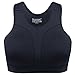 Ekouaer Women's Padded Wirefree High Support Pro Compression Sports Bra Black,L Fits 38BCD