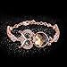 Menton Ezil Twinkle Love Women Bangle Bracelet White Gold Plated Crystal Bracelets