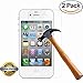 iPhone 4S Screen Protector, SOOYO(TM) Premium Tempered Glass Screen Protector (2.5D Round Edge/99% Clarity/Shatter-Proof/Bubble Free) for Apple iPhone 4/4S [Lifetime Warranty]-[2Pack]