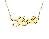 Aoloshow Yvette Charm Name Necklace for Womens 18k
