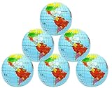 Inflatable World Globe – 16 Inch 6 Pack Political & Topographical Globes, Learning Resources – by Kidsco