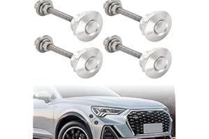 4 PCS Quick Release Hood Pins, Universal Aluminum Vehicle Hood Pins - License Plate Lock Clip, Push Button Bonnet, Quick Rele
