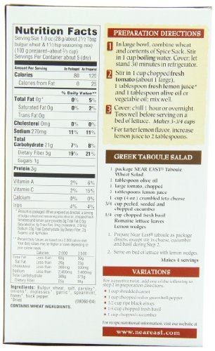 Near East Tabouleh Whole Grain Salad Mix, 5.25 Ounce, Pack of 12 Boxes (Packaging May Vary)