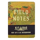 A6 Notebooks - Kitbag Field Notes - Pack of 2 - Each = 80 Pages - Size 5.8 x 4.1'