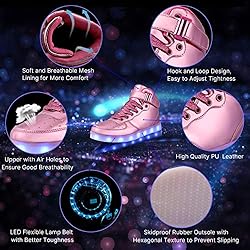 WONZOM LED Light Up Shoes USB Flashing Sneakers for
