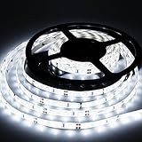 LEDMO LED Strip Lights Cool White 6000K Led Light Strips DC12V Strip of Led Lights SMD2835 300Leds Led Tape Lights Strip Led 16.4 Ft Flexible light strips DIY Decoration Outdoor