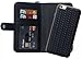 iPhone 6/6SWallet Case, HYSJY Girls Women Magnets Detachable, Weave-Black, Size