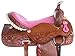 AceRugs 14″ 15″ 16″ 17″ PRO Series Cowgirl Barrel Racing Western Horse Saddle Pink Show Tooled Leather TACK Set (Pink, 15)thumb 3