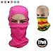 LEAGY Uniquely Versatile It Can Be Worn in up to 6 Different Ways for Protection, Comfort and Fun. Multi-functional Headwear, Multi-purpose Sports Balaclava - Offers Wind and Uv Protection (Rose Red)