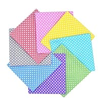 iNee Polka Dot Fat Quarters Quilting Fabric Bundles, Quilting Fabric for Sewing Crafting,18 x22 inches,(Polka Dot)