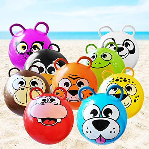 Animal Hopper Ball 20inch Bouncy Ball with 2 Handles Pump Included EZ to Inflate Bounce