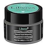 Activated Charcoal Teeth Whitening Powder - Liberex Fresh Lemon Flavor Natural Ultra Fine Teeth Whitener, Remove Tooth Stains and Freshen Breath for Sensitive Gum (1.1Oz/30g)