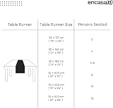 Encasa XO 32x200 cm Table Runner Fine Rib Cotton Solid Blue Machine Washable view 7
