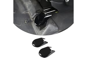 Fgtagtal Car Front Seat Foot Bracket Trim Cover Compatible with Toyot@ FJ 2007-2021, ABS Front Seat Base Bracket Screw Cap Trim Cover Accessories, 2PCS (Bright Black)