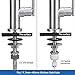 HOMEIDEAS Single Handle Drinking Water Faucet, Cold Water Filter Faucet, Food Grade 304 Stainless Steel Beverage Faucet, Lead-Free Water Spigot Brushed Nickel Finished