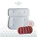 Blue Coast Collection-Bath Pillow for Tub with Konjac Sponge-Large Size for Bathtub, Hot Tub, Jacuzzi, and Home Spa-Non-slip Luxury Support for Head, Neck, Back and Shoulders, 6 Strong Suction Cups