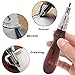 Yangoutool 7 in 1 Pro Adjustable Stitching Groover and Creasing Edge Beveler,Leathercraft Kits, Leather Carving Cutting Edge Tools,Wood & Steel Hand Tool
