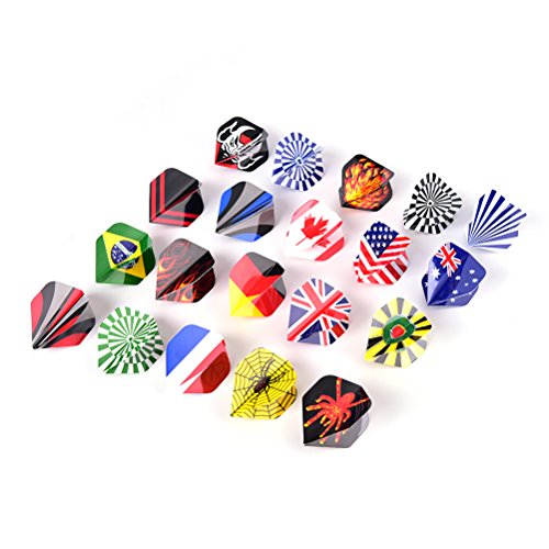 60pcs Assorted Dart Flights Darts Fins for Steel Tip Darts, Soft Tip Darts