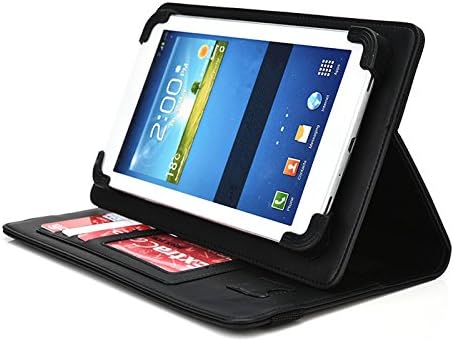 Huawei MediaPad X2 7 Inch Tablet Case, UniGrip PRO Series - BLACK - By Cush Cases (Case Features Top Quality PU Leather with Bulit In Stand, Hand Strap, 3 Card Slots and SIM Card Holder)