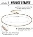 LOLIAS Stainless Steel Choker Necklace for Women Beaded Curb Chain Necklace Adjustable,Rose-gold