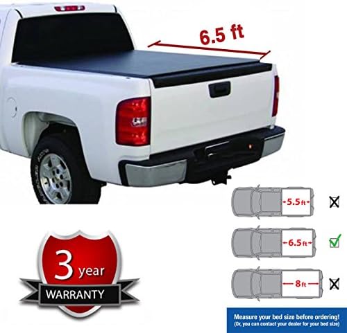 YOUKOO Soft Roll-Up Tonneau Cover Fit Ram 09-18 Dodge Ram1500 2010-2018 Ram 2500/3500 6.5' Fleetside Truck Cargo Bed Covers