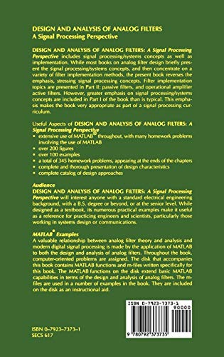 Design and Analysis of Analog Filters: A Signal Processing Perspective (The Springer International Series in Engineering and Computer Science) - Thumbnail 2
