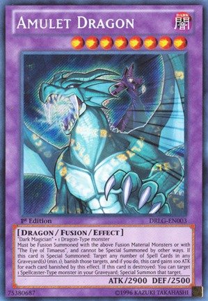 Yu-Gi-Oh! - Amulet Dragon (DRLG-EN003) - Dragons of Legend - 1st Edition - Secret Rare