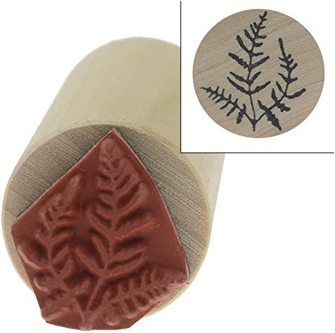 Rubber Stamps, Fern 1 Inch, 1 Wood Peg Mounted Stamp