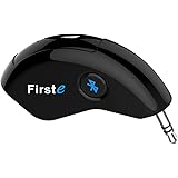 FirstE Bluetooth Receiver Wireless Car Stereo Audio Adapter Support A2DP 3.5mm Aux Output Hands Free Music Streaming or Calling Paired with iPhone 7 6S Plus; Samsung Galaxy; iPad iPod & Android Tablet