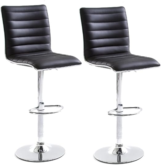 Robas Lund Barhocker 2er Set Schwarz Xxl Barstuhl Hohenverstellbar 360 Grad Drehbar Maren 2er Set Amazon De Kuche Haushalt