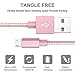 AOKER 3pcs 10ft Nylon Braided High Speed 2.0 USB to Micro USB Charging Cord Premium Charger Cable for Samsung Galaxy S7/S6/S5/Edge,Note 5/4/3,HTC,LG,Nexus and More (Pink 3pack 10ft)