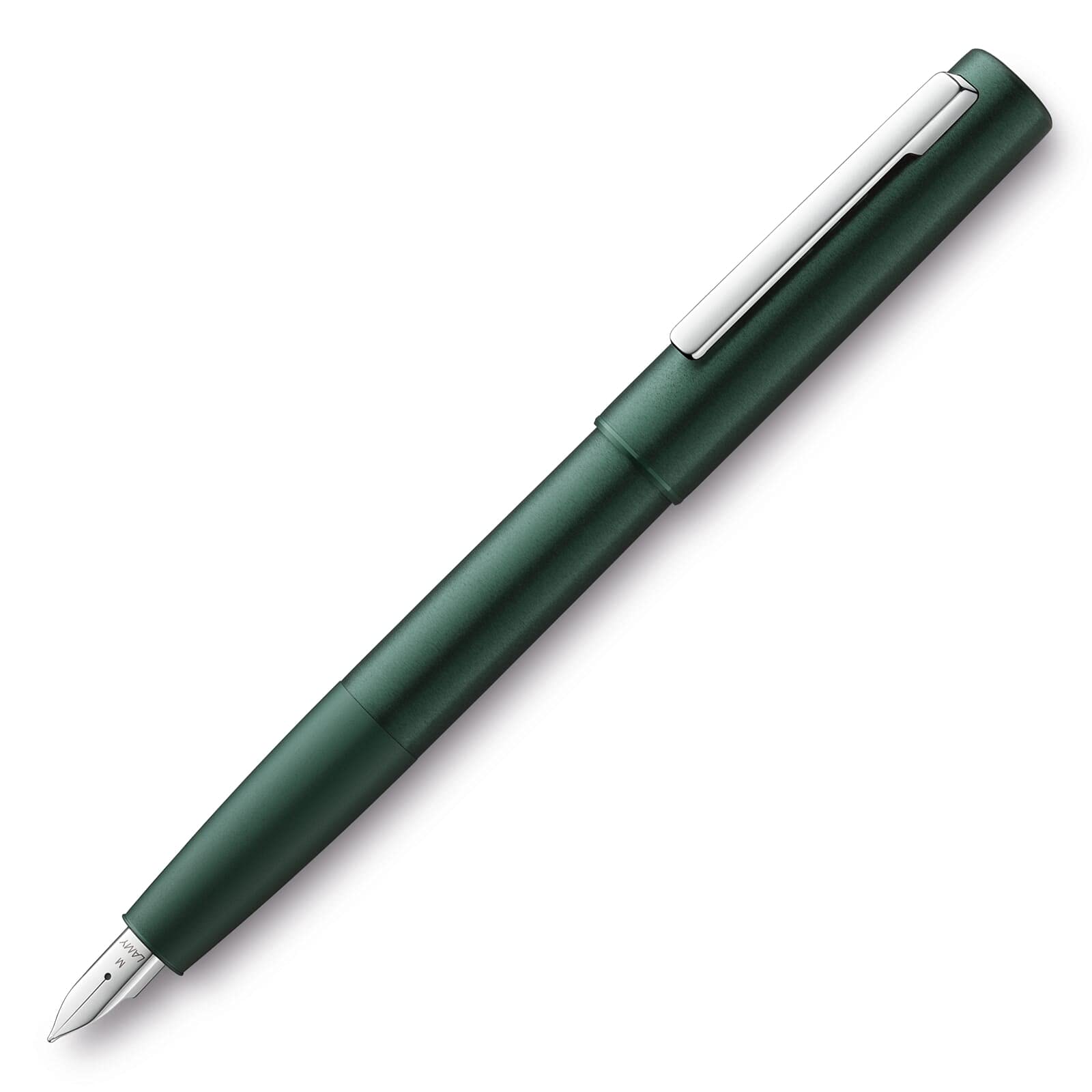 Lamy aion 077 Fountain Pen - Modern Fountain Pen in Dark Green Made of a Seamless Aluminium Deep Drawn Housing Part - Rotationally Brushed Surface - Nib Size EF