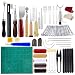 BUTUZE Practical Leather Tools 60 PCS Complete Craft Sewing Kit for Beginner/Professional-Leather Crafting Kit for Bookbinding/Sewing/Leather Craft DIY/Leather Working/Leather Making