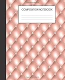 Composition Notebook: Faux Luxury Rose Gold Metallic Glam College Ruled Notebook Lined School Journal