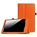 Fintie Folio Case for Amazon Fire HD 8 (Previous Generation - 6th) 2016 release - Slim Fit Premium Vegan Leather Standing Protective Cover With Auto Wake / Sleep, Orange