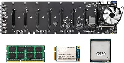 Lodokdre ETH-B75 BTC Mining Motherboard G530 CPU 8G DDR3 128G SSD LGA1155 8